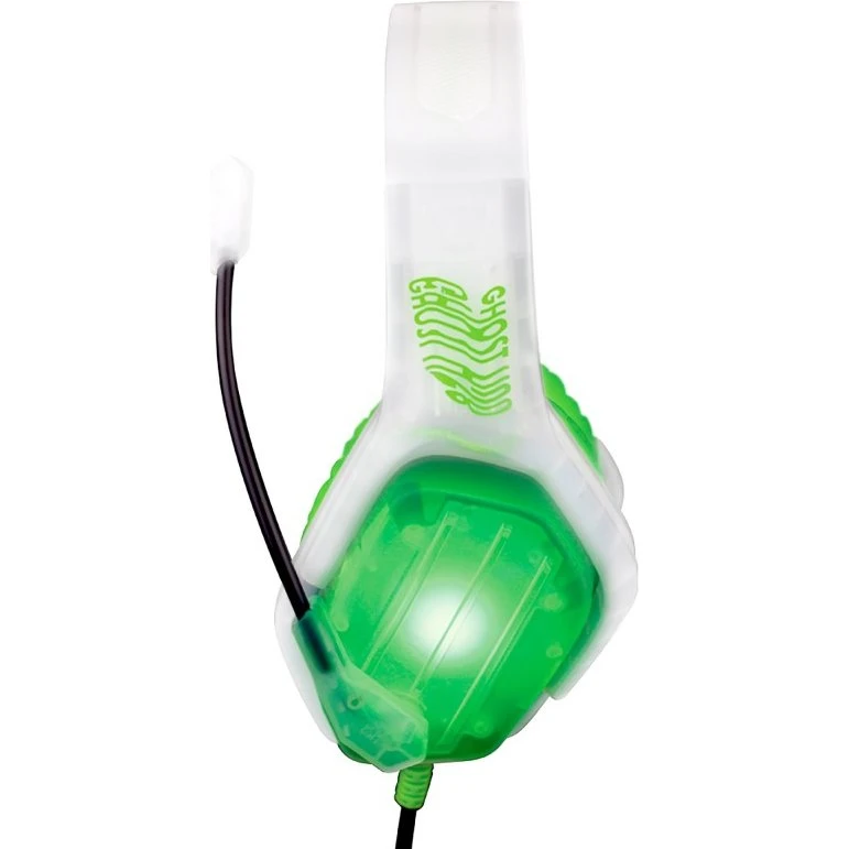 FR-TEC Ghost Auriculares Diadema Alámbrico Verde Transparente Blanco