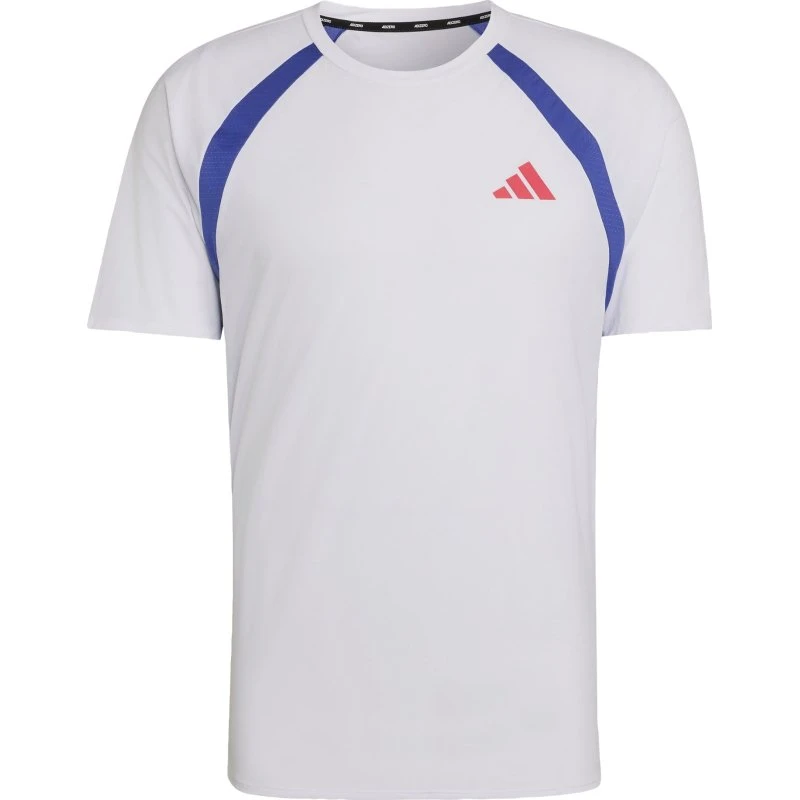 adidas Adizero Archive Camiseta Deportiva Azul, Melón y Blanco