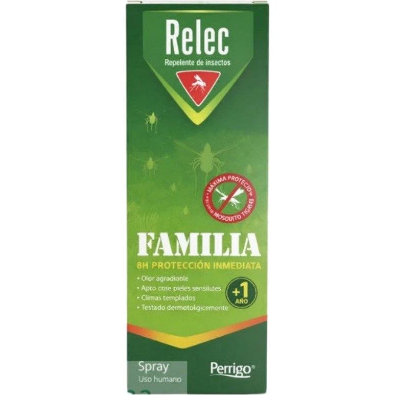 Relec Repelente de Mosquitos Spray Familia 100 ml - 8h Protección