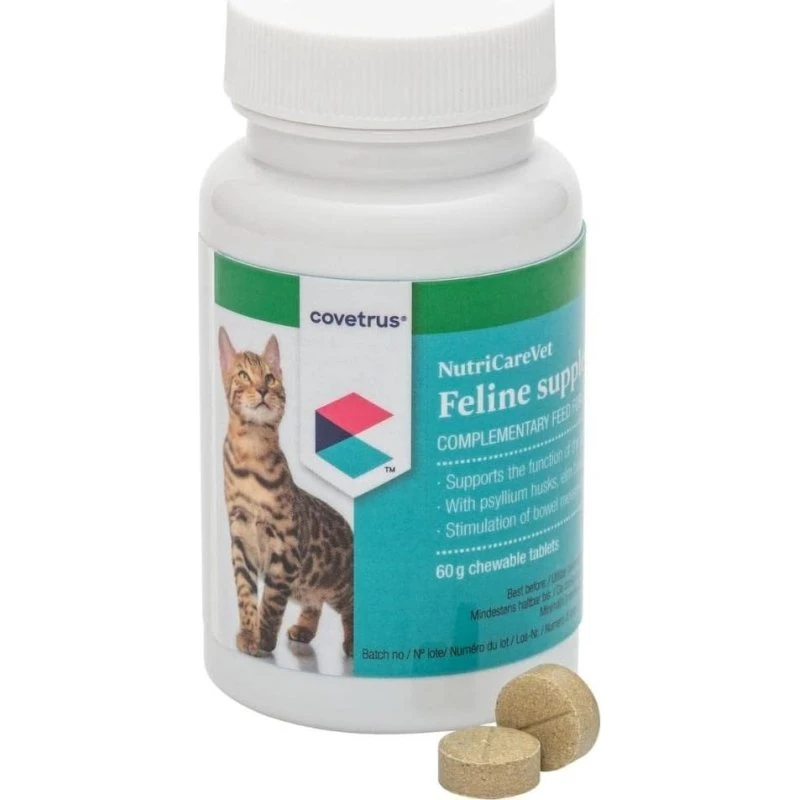 Covetrus NutricareVet Suplemento Gástrico para Gatos, 80 Tabletas