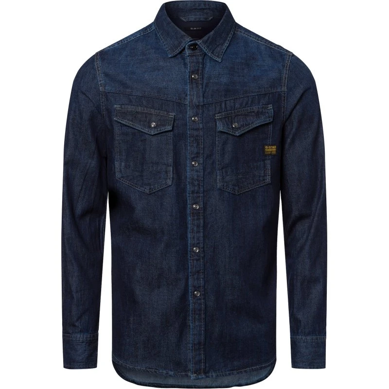 G-Star Camisa Denim Azul Manga Larga Slim Fit
