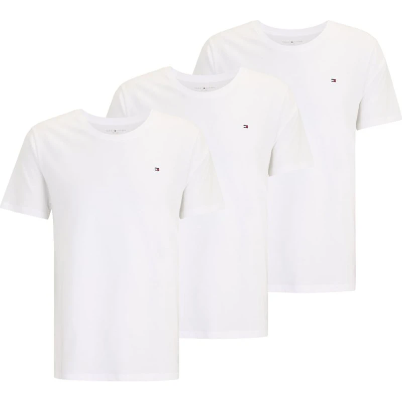 Tommy Hilfiger Pack de 3 Camisetas Térmicas de Algodón Blancas