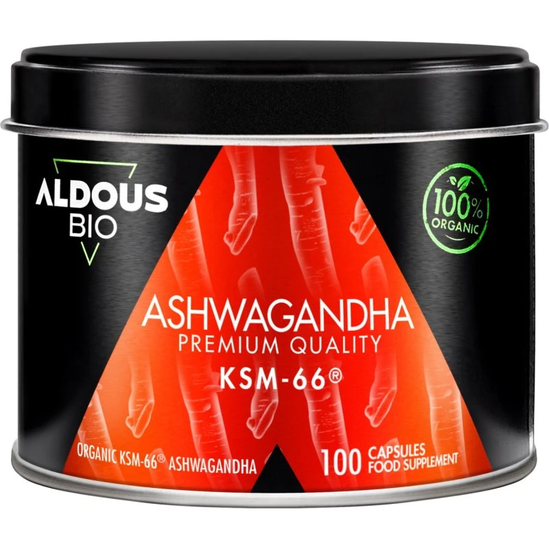 Aldous Ashwagandha KSM-66 Ecológica 100% Pura - 100 Cápsulas