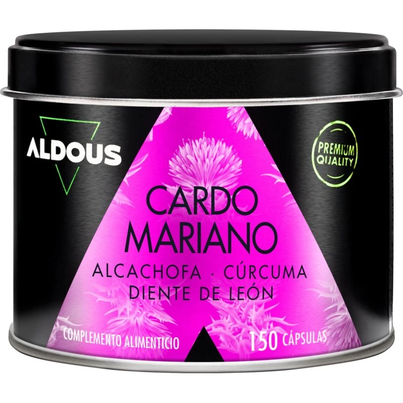 Aldous Cardo Mariano con Cúrcuma, Alcachofa, Diente de León y Desmodium 150 Cápsulas