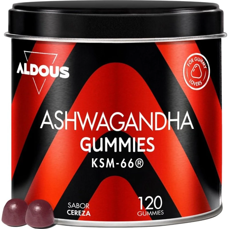 Aldous Labs Ashwagandha KSM-66 en Gominolas con Sabor Cereza 120 Unidades