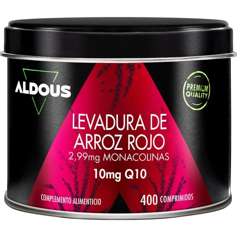 Aldous Bio Levadura de Arroz Rojo con Coenzima Q10 - 400 Comprimidos
