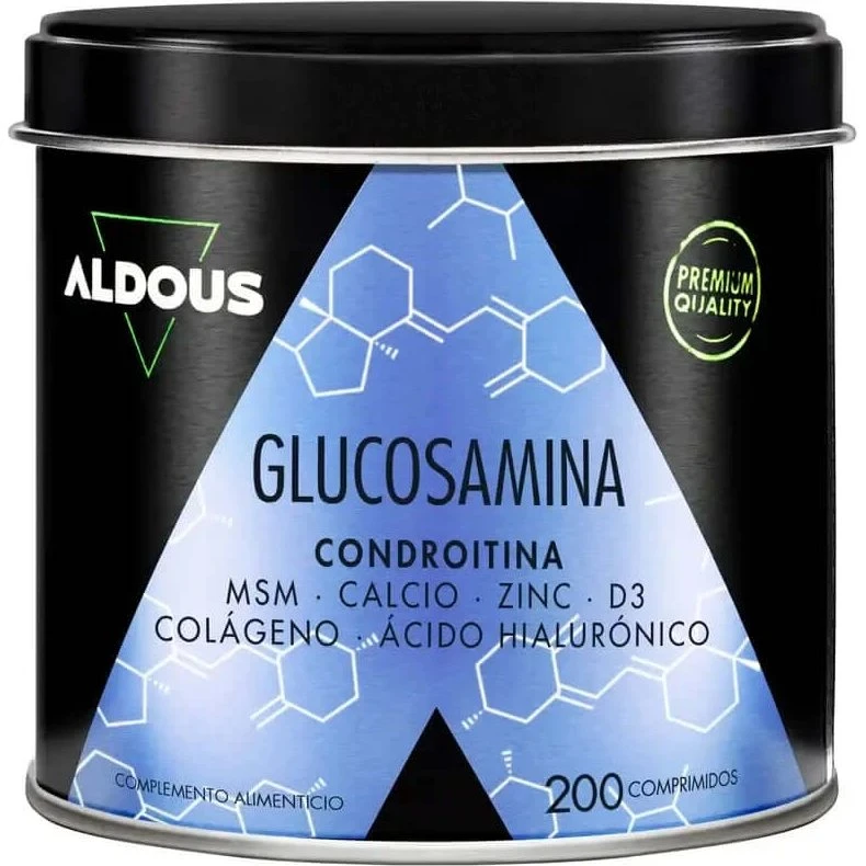 Aldous Bio Glucosamina, Condroitina, MSM, Colágeno y Vitamina D3 - 200 Comprimidos