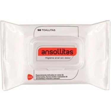 Anso Ansollitas Higiene Anal con Aloe Vera - 50 Toallitas