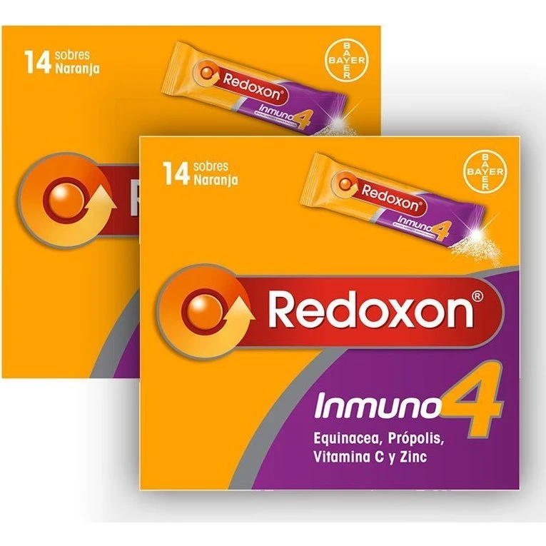 Redoxon Inmuno 4 Vitaminas Defensas Naturales 2x14 Sobres