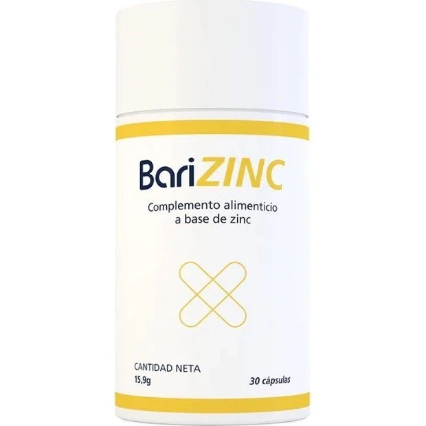 BariZinc 30 cápsulas de Zinc para el sistema inmune y la piel