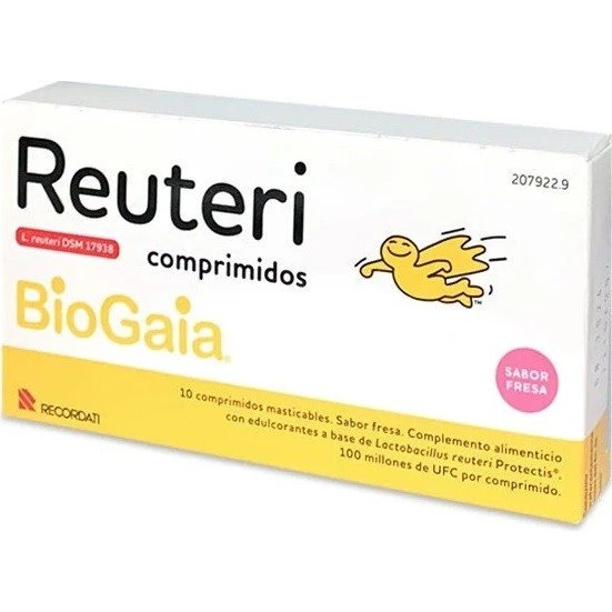 BIOGAIA Reuteri Comprimidos Masticables Sabor Fresa 10 Unidades