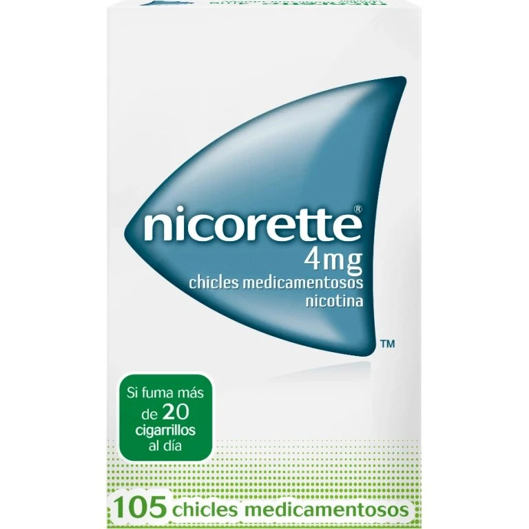 Nicorette 4 mg 105 Chicles para Dejar de Fumar