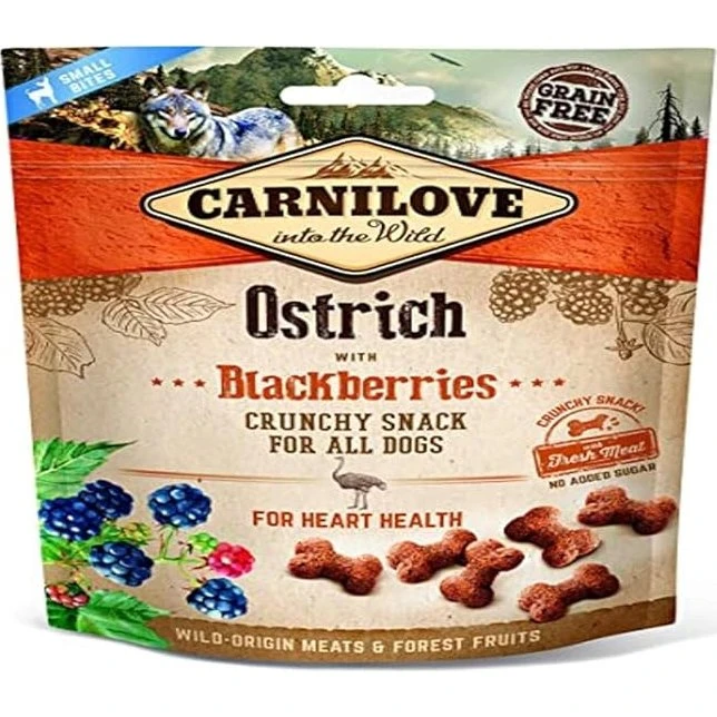 Carnilove Canine Crunchy Snack Avestruz y Moras 1,2kg