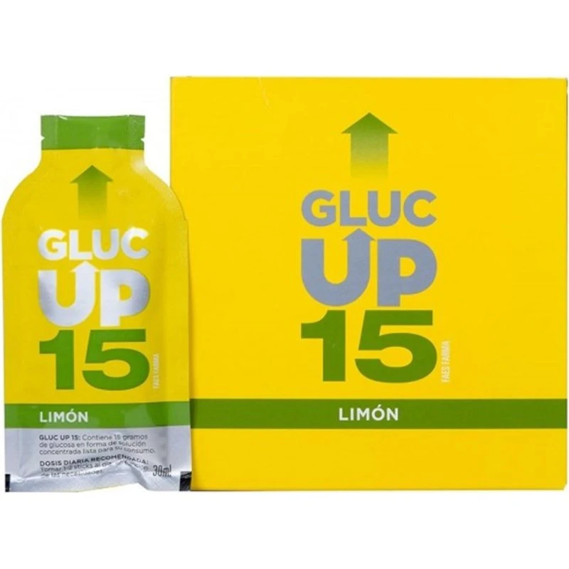Gluc Up 15 Sabor Limón - 20 Sticks de 30 ml