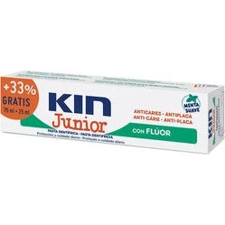 Kin Junior Pasta Dentífrica Anticaries Menta Suave 75 + 25ml