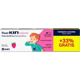 Kin Fluorkin Infantil Pasta Dentífrica Sabor Fresa 100ml