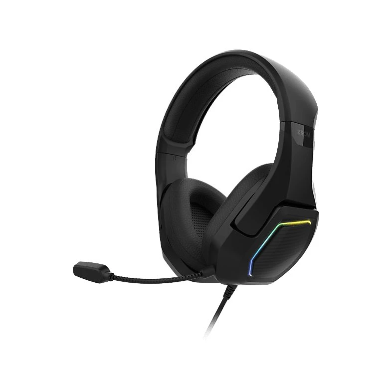 Krom Kopa 7.1 Auriculares Gaming RGB con Diadema Ajustable Negro