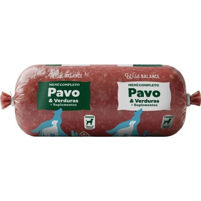 Wild Balance Dieta BARF Menú Completo de Pavo para Perros 10 x 0,5 kg