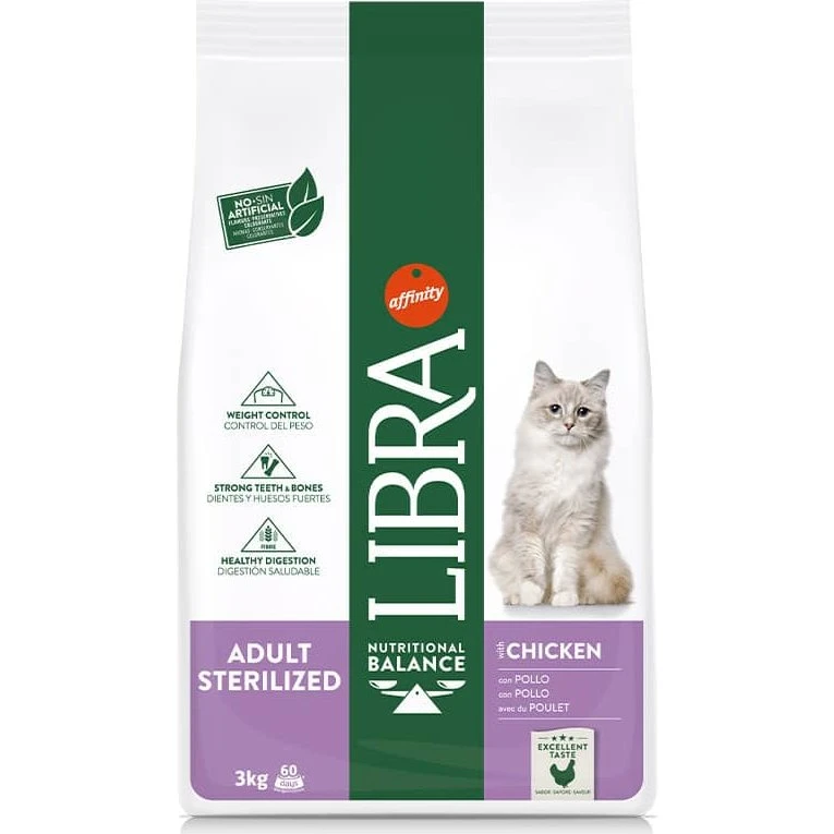 Libra Cat Adult Sterilized Pollo Pack Ahorro 2 x 3 kg