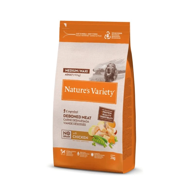 Nature's Variety No Grain Adult Medium/Maxi Pollo de Corral 3 kg