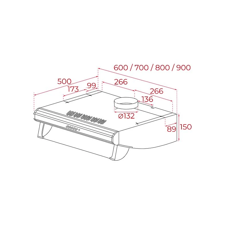 Campana Teka C 9420 Inox 90 cm, 3 Velocidades, 375 m³/h