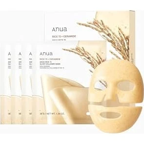 Anua Rice 70 Glow Collagen Mask 38g (Pack de 4 unidades)