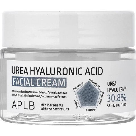 APLB Crema Facial con Urea Hyalu Cen™ y Ácido Hialurónico, 55 ml