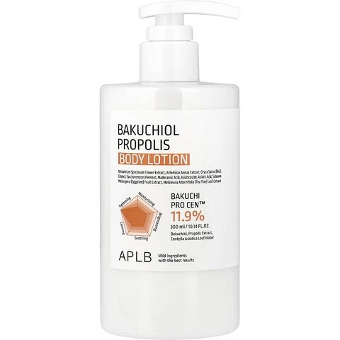 APLB Loción Corporal con Bakuchiol y Propóleo, 300 ml