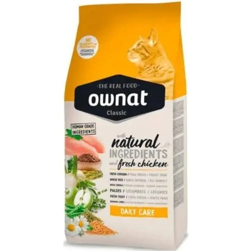 Ownat Cat Classic Daily Care 4 Kg Comida para Gatos Adultos
