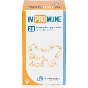 Bioiberica Impromune Suplemento Inmunológico para Perros y Gatos, 20 Comprimidos