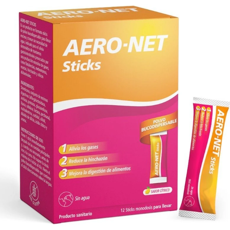 Uriach Aero Net 12 Sticks - Digestión y Alivio de Gases