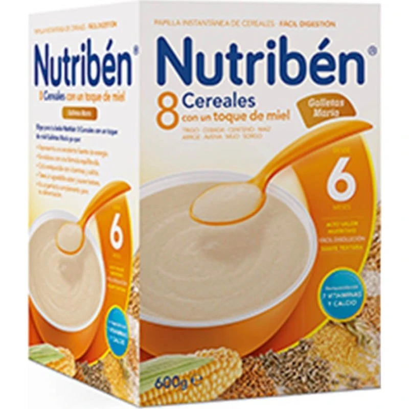 NUTRIBÉN 8 Cereales Toque de Miel y Galletas María 600G