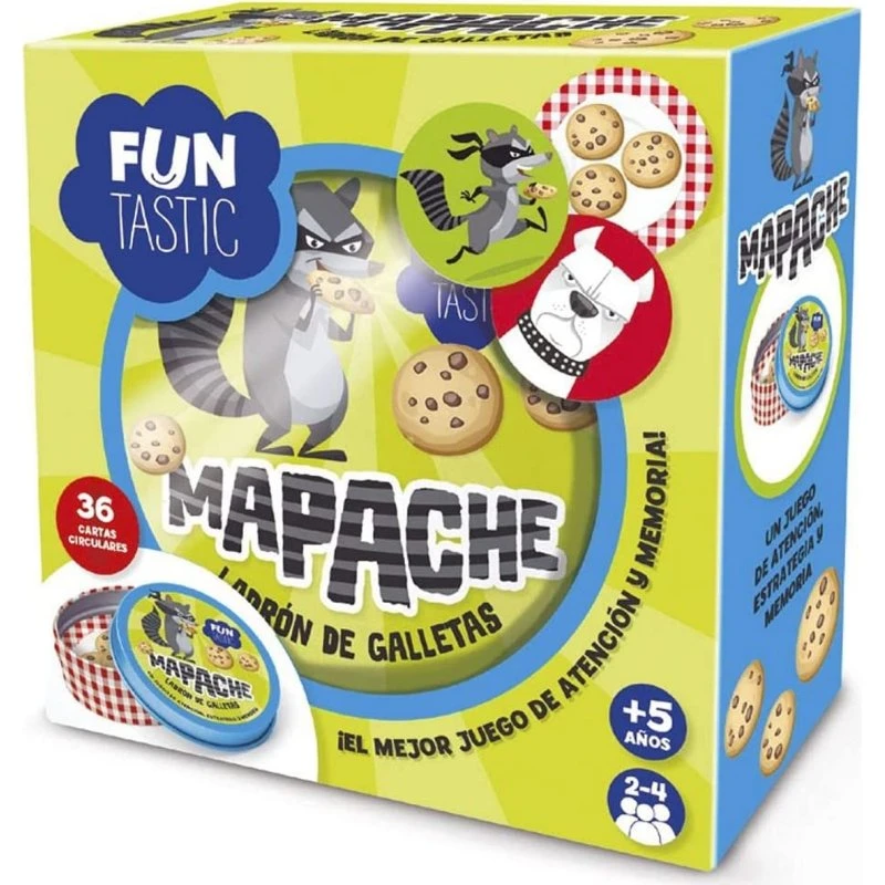 Funtastic Mapache - Juego de Cartas Redondas