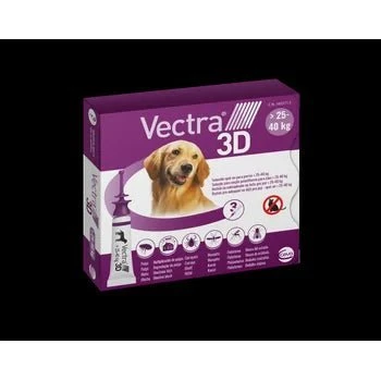 Vectra 3D Pipetas Antiparasitarias para Perros 25-40 Kg (3 Unidades)