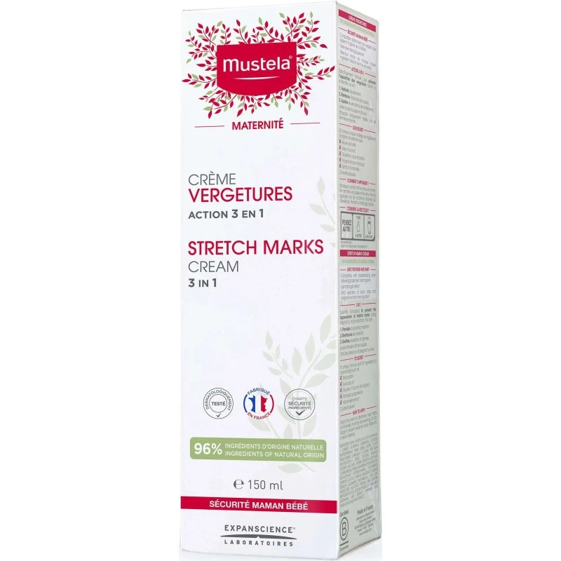 Mustela Maternite Crema Antiestrías 3 en 1, 150 ml