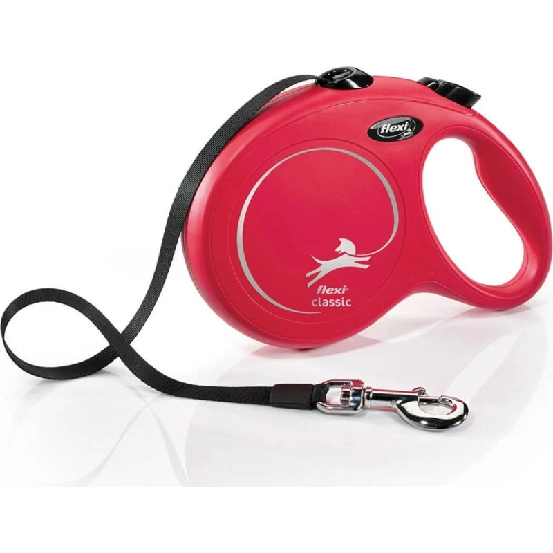 Correa Extensible Flexi New Classic Roja de Cinta - 8m (50kg)