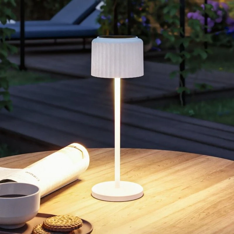 Paulmann Lámpara de Mesa LED Else Solar Blanca IP44 Atenuable