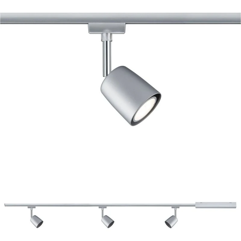Paulmann Cover 3 Set URail Cromo - Juego de 3 Focos con Carril