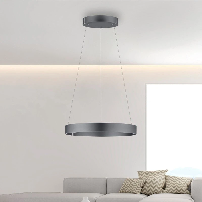 Paul Neuhaus PURE E-Clipse Lámpara Colgante LED Gris Místico Ø 70 cm