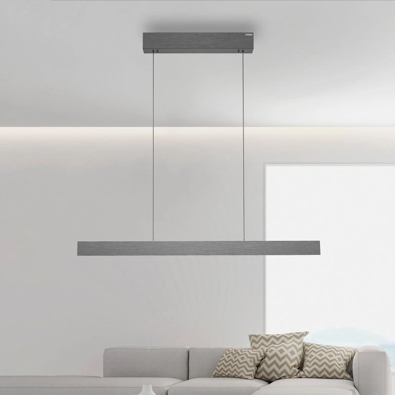 Paul Neuhaus Lámpara Colgante LED PURE E-Motion, Platino, CCT