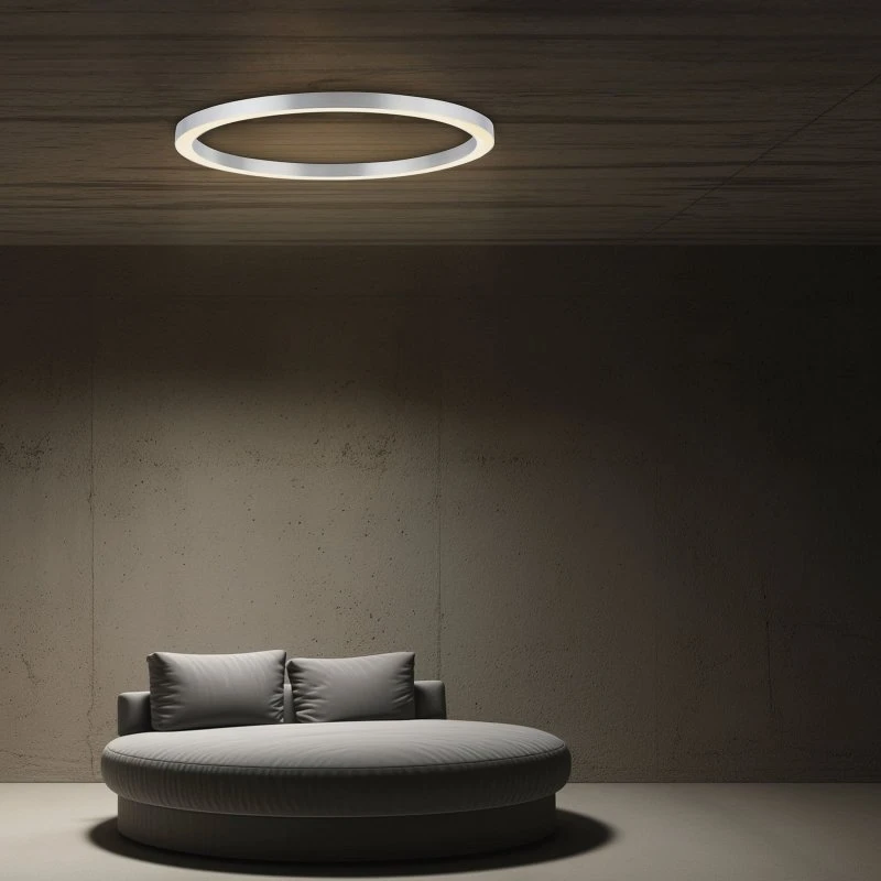 Paul Neuhaus Lámpara LED de Techo PURE Lines Round, Ø 70 cm, Diamante