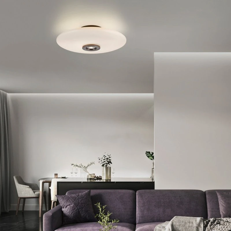 Lámpara LED de techo Vitrum PURE, Cristal y Aluminio, Ø 45 cm