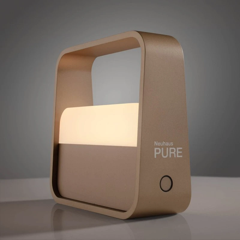 Lámpara de mesa LED PURE Go - Bronce y Aluminio Recargable