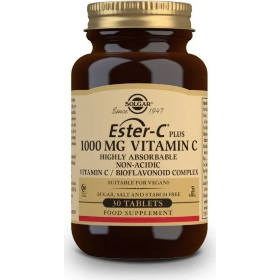 SOLGAR Ester-C Plus 1000mg Vitamina C 30 Comprimidos