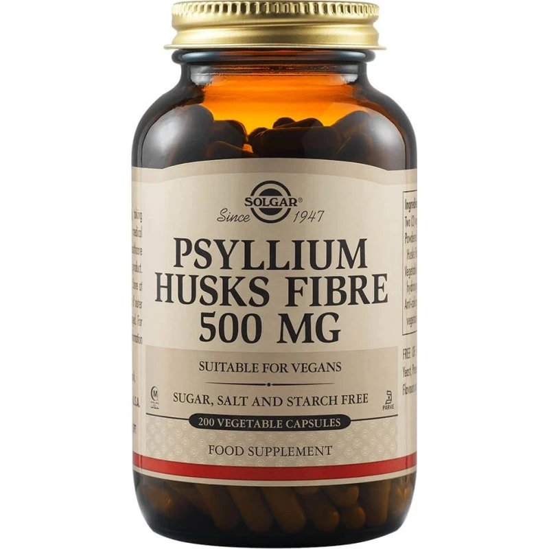 Solgar Fibra de Salvado de Psilio 500 mg, 200 Cápsulas