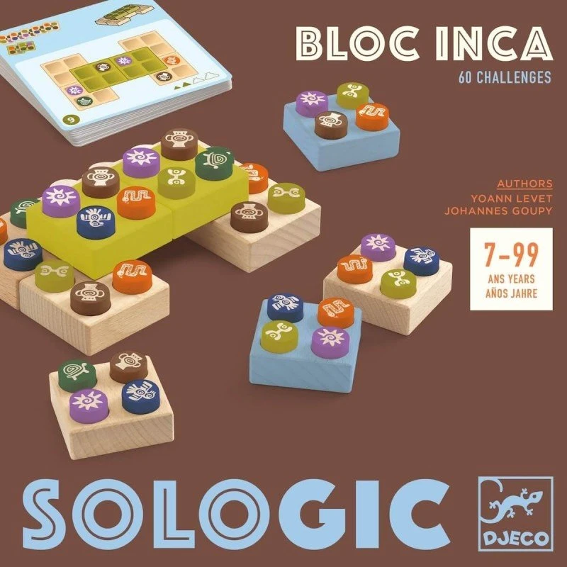 Sologic: Bloc Inca - Juego de Rompecabezas de Madera