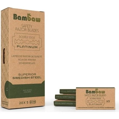 Bambaw Cuchillas de Afeitar Platinadas, 5 Unidades
