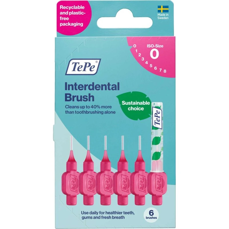 TePe Cepillo Interdental Talla 0 0.4 mm Rosa 6 U