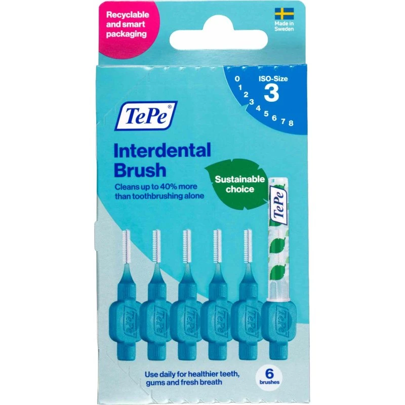 TePe Cepillo Interdental ISO 3 0.6 mm Azul
