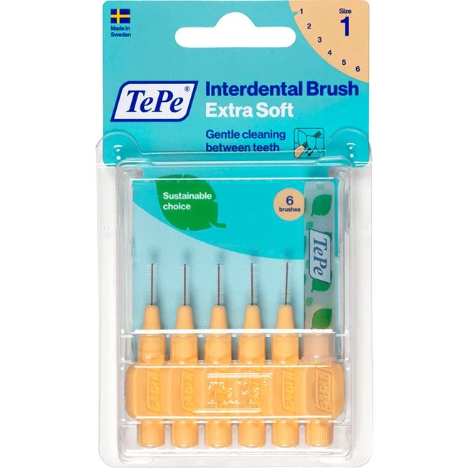 TePe Cepillo Interdental Suave ISO 1 Naranja 6 uds